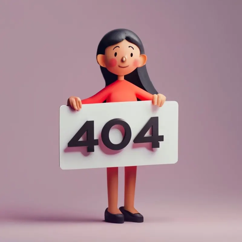 Woman hugging 404 text